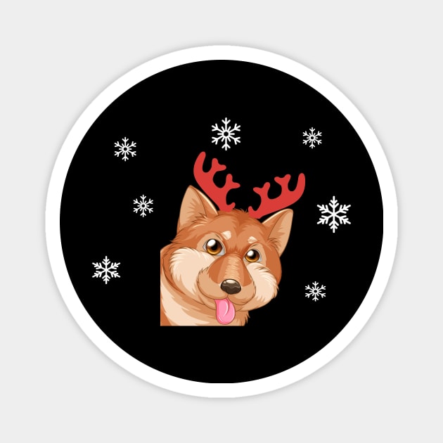 Akita Hunde Weihnachten T-shirt Magnet by chilla09